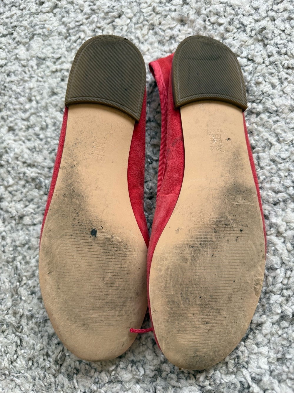GAP coral pink Suede Bow Ballet Flats size 8.5 - Picture 5 of 6